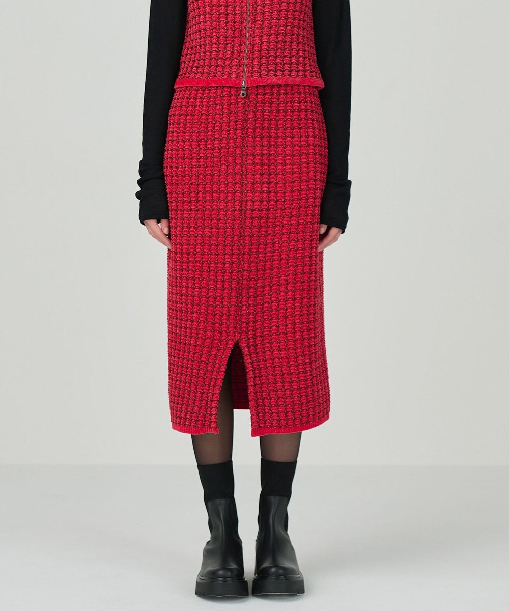 GRACE CONTINENTAL ツイードニットスカート 