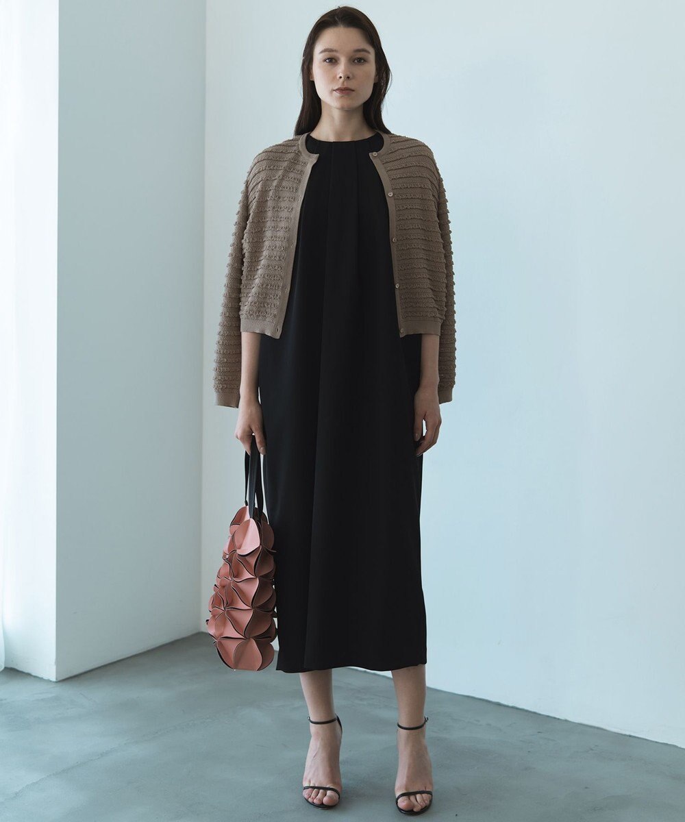 自由区 【カトリエムブーケ】Texture cardigan フリルショートカーディガン 