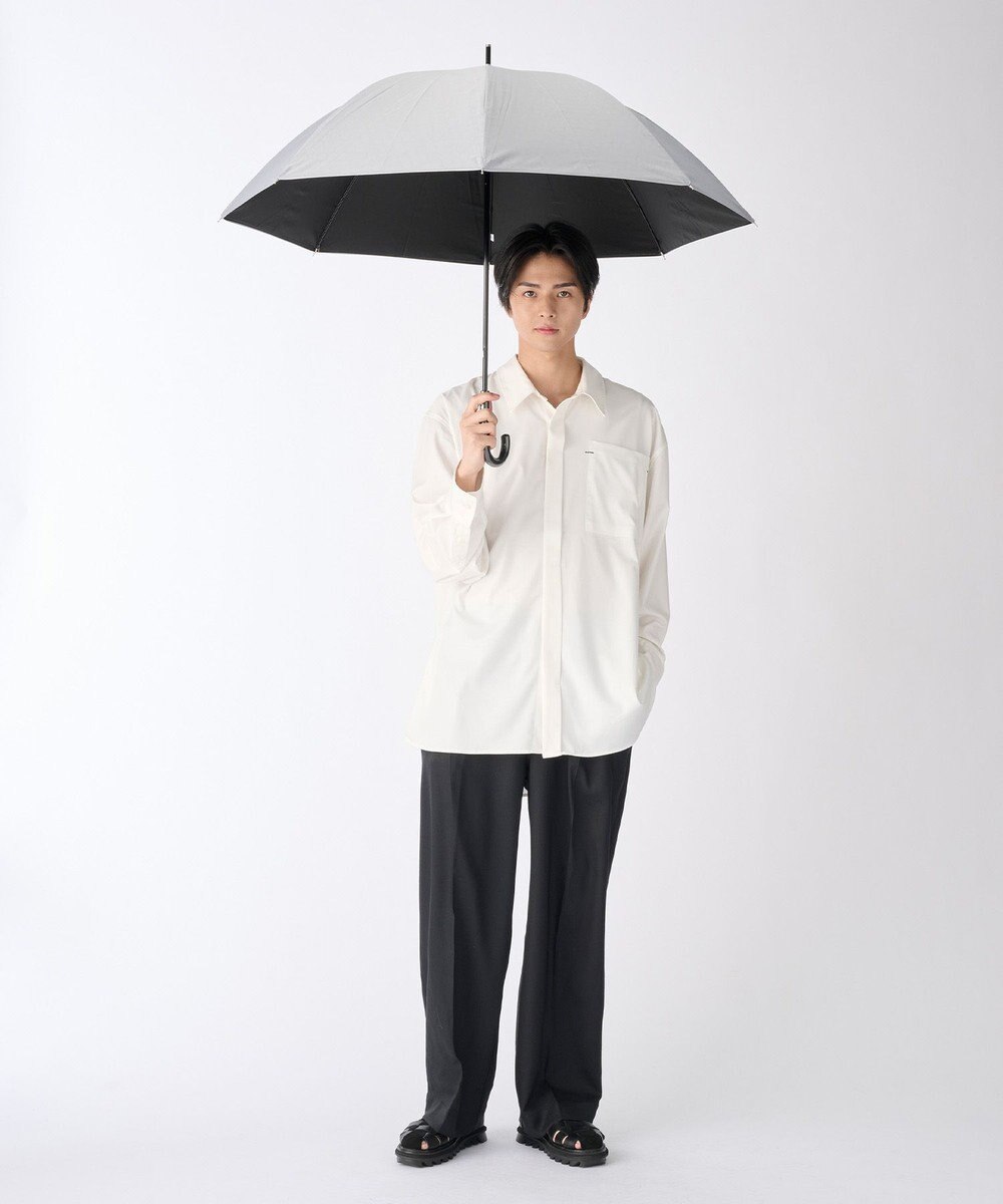 MOONBAT ハニカム断熱パラソル 無地 長傘  晴雨兼用 日傘 遮光率100％ UV100％ 遮熱 耐風 60cm 