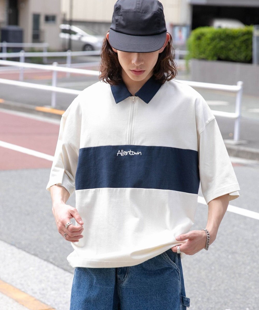 WEGO ワンポイントカラーブロックプルオーバー 