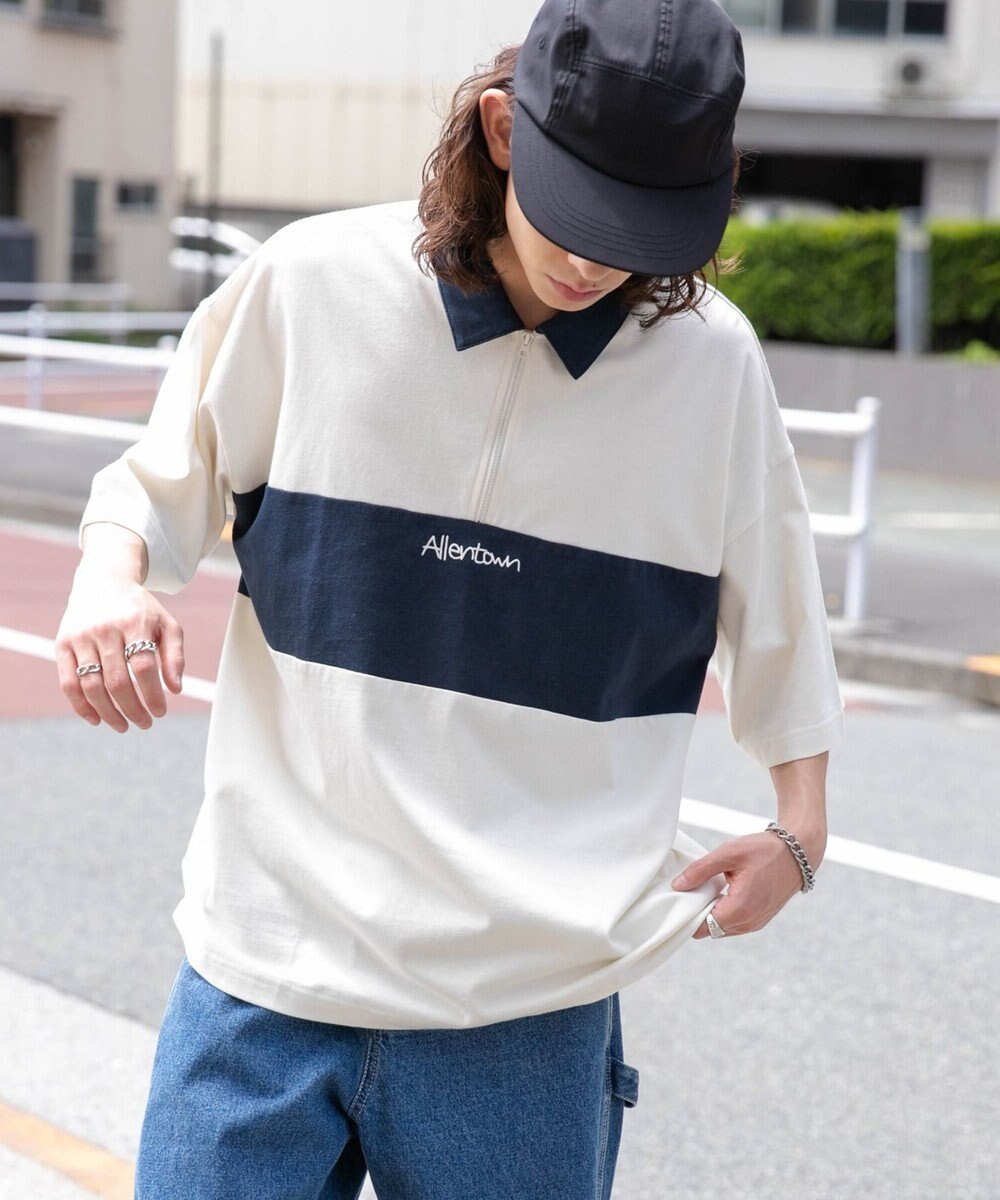 WEGO ワンポイントカラーブロックプルオーバー 