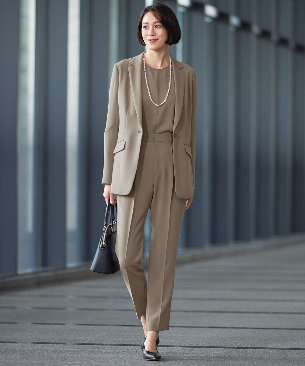 自由区 L 【17号サイズまで展開・カタログ掲載・セットアップ対応】トリアセダブルクロス ブラウス 