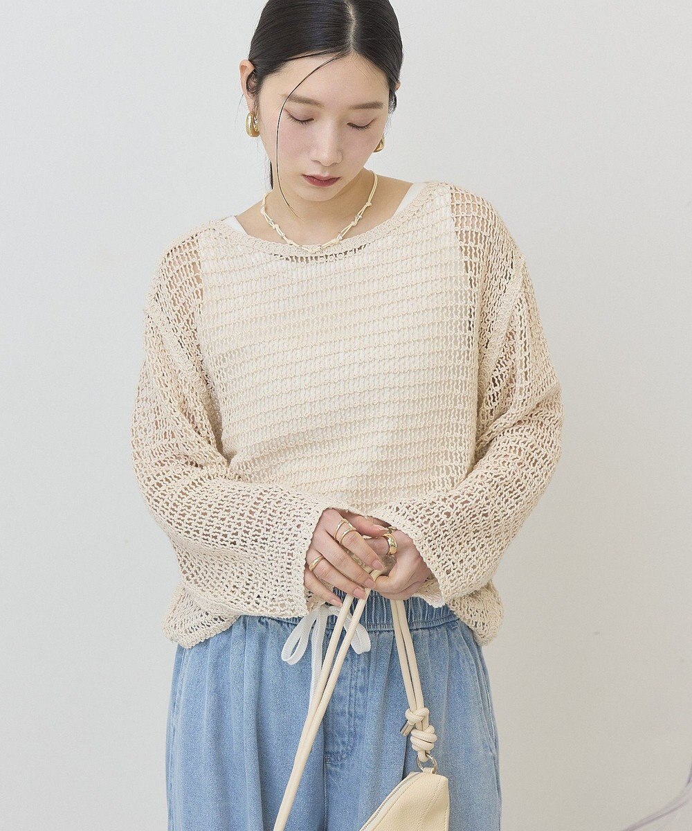 AMERICAN HOLIC 刺繍メッシュプルオーバー 