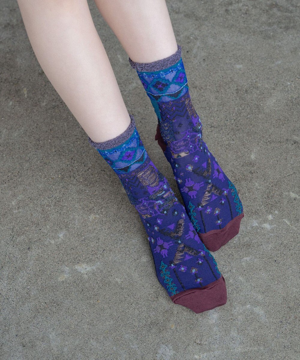 COQ USAGI FARM ラメショートソックス 