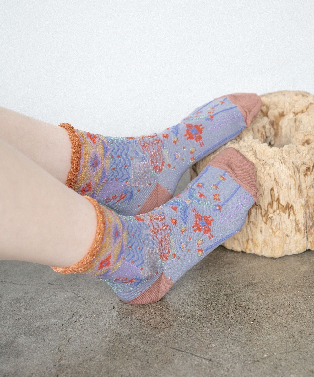 COQ USAGI FARM ラメショートソックス 