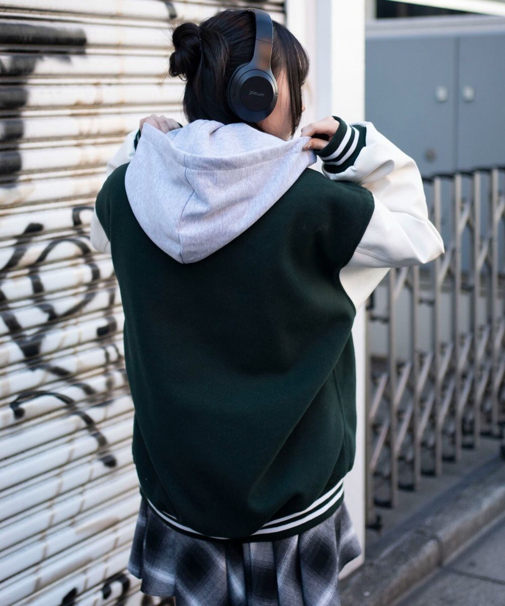 WEGO 2WAYフード付きビッグスタジャン 