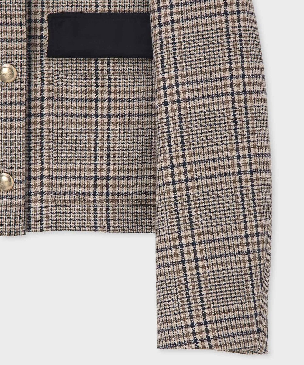Paul Smith クラシックチェック ノーカラー ジャケット 