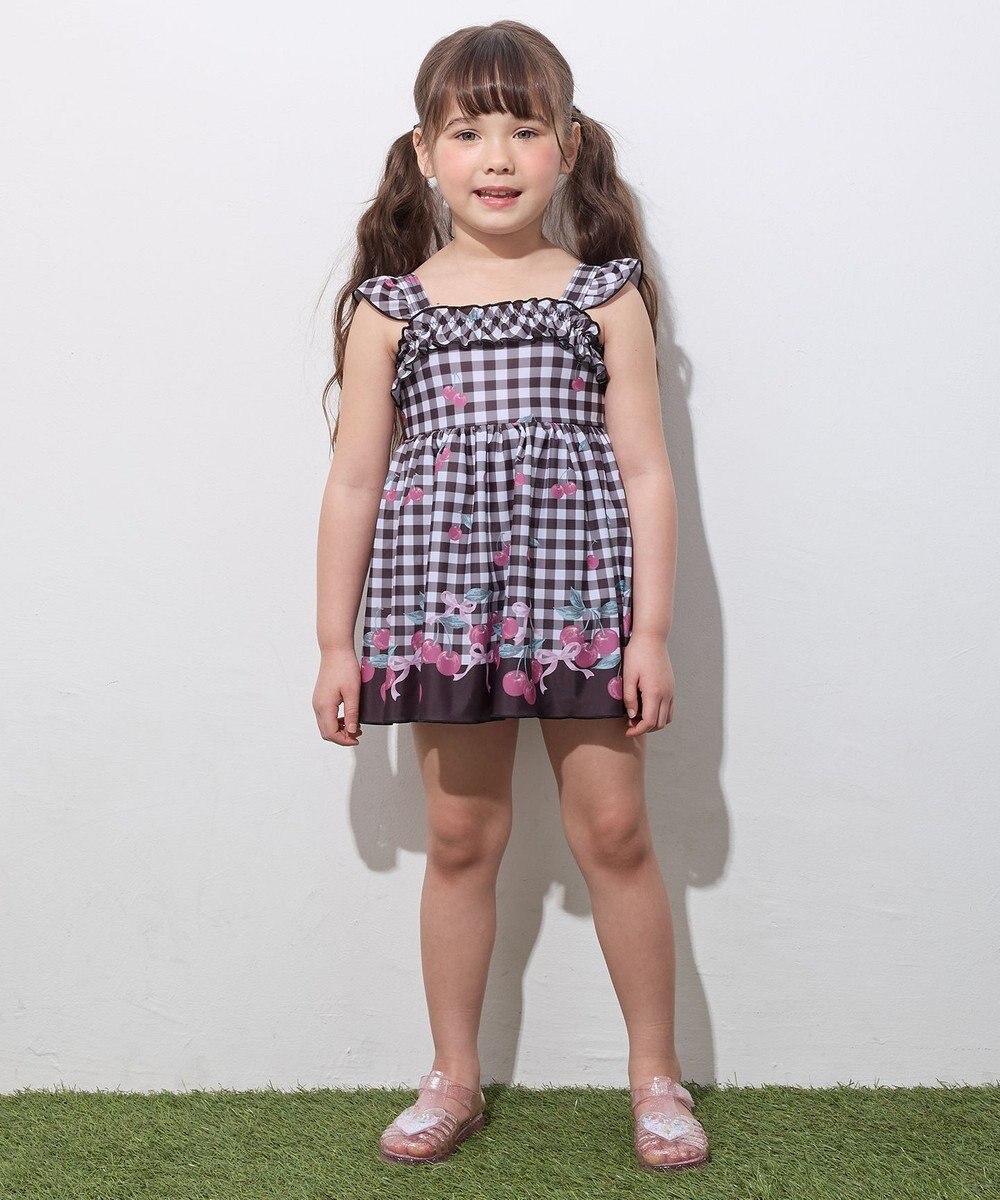 ANY KIDS ギンガム×フルーツ ワンピース水着 