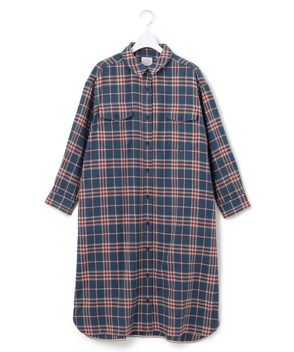 J.PRESS YORK STREET 【WOMEN】フランネル チェックシャツワンピース 
