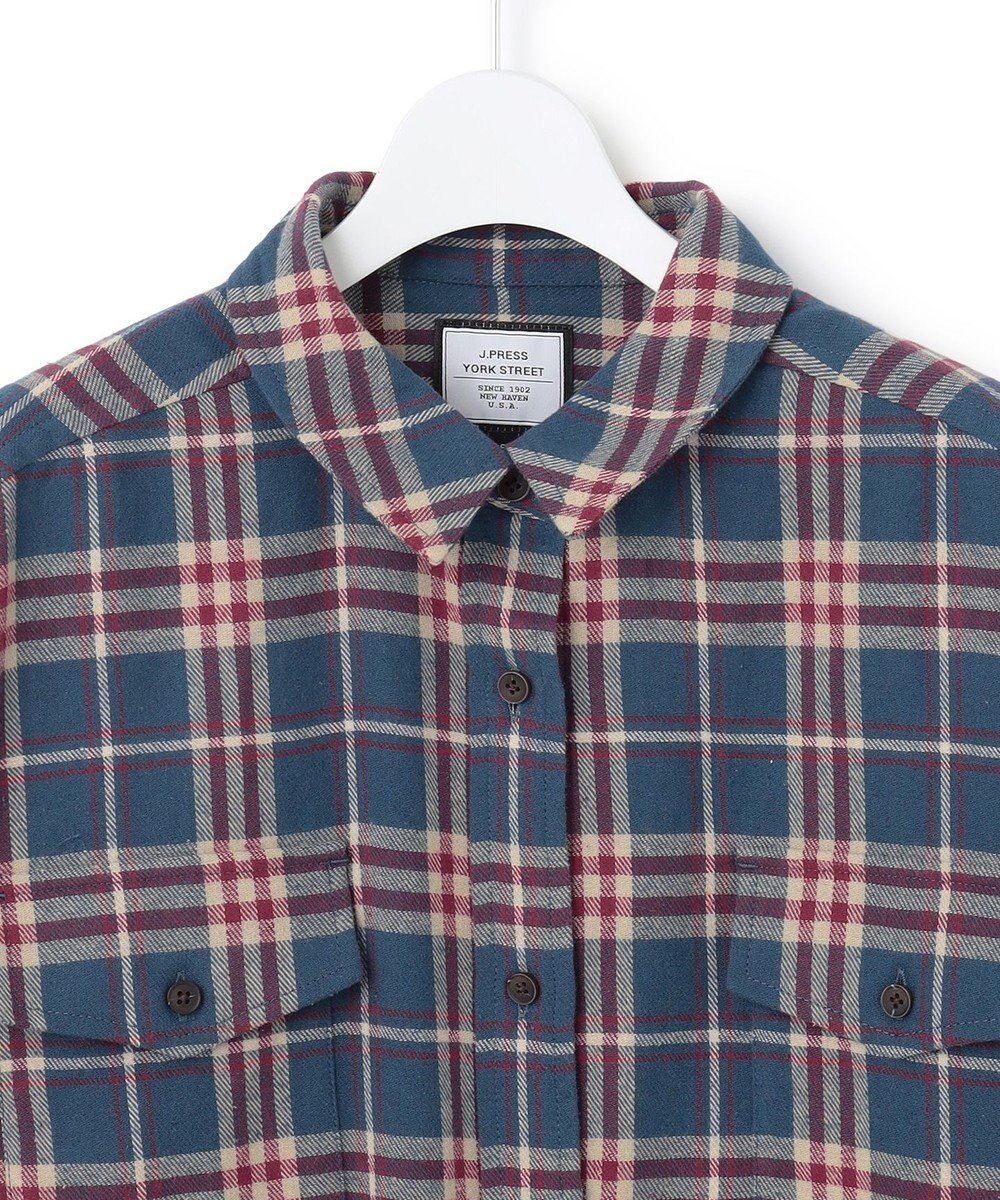J.PRESS YORK STREET 【WOMEN】フランネル チェックシャツワンピース 