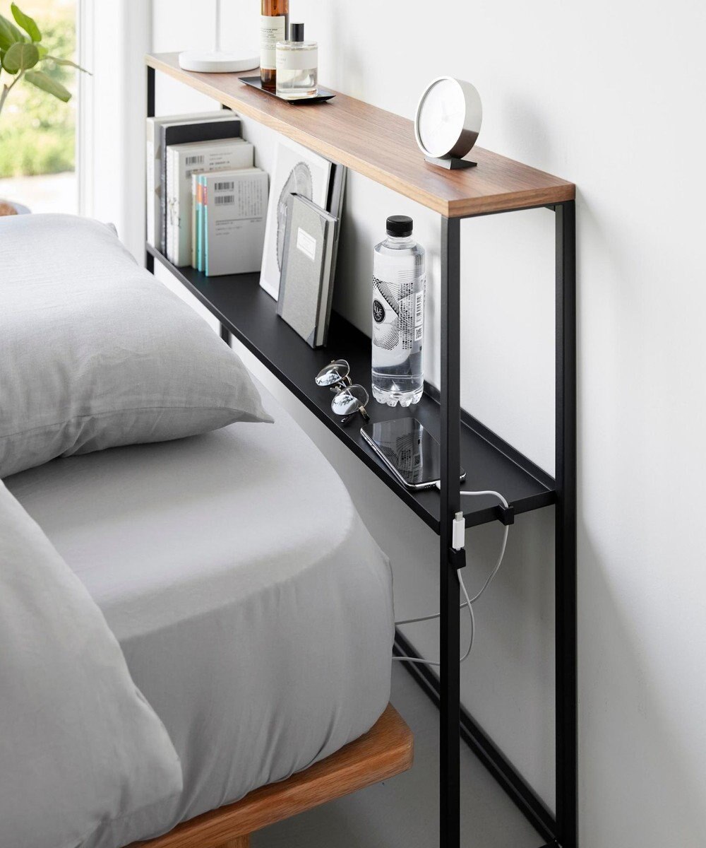 tower 棚板が動く後付けヘッドボード タワー ブラック 