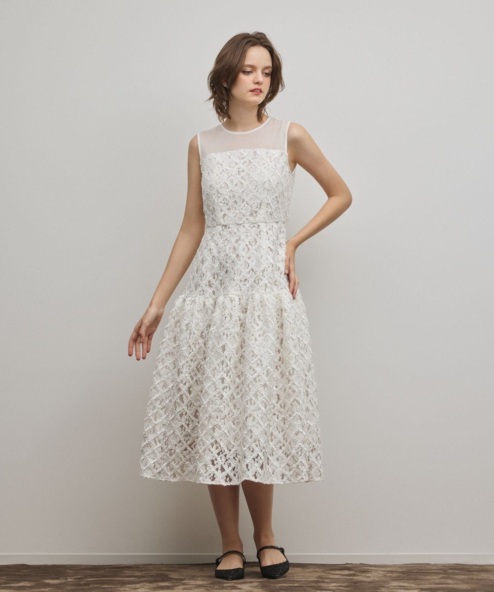 GRACE CONTINENTAL コード刺繍ワンピース 