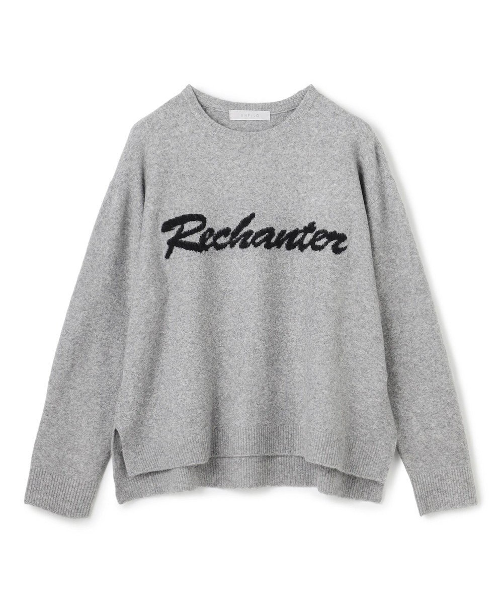 UNFILO ふわふわニット ロゴジャガード 