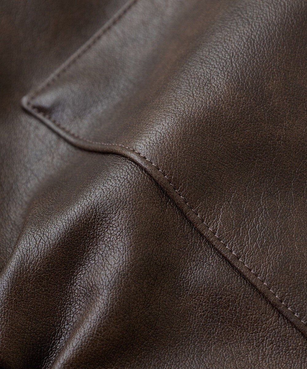 Green Parks ・ＥＬＥＮＣＡＲＥ　ＤＵＥ　合皮ステンカラーブルゾ 