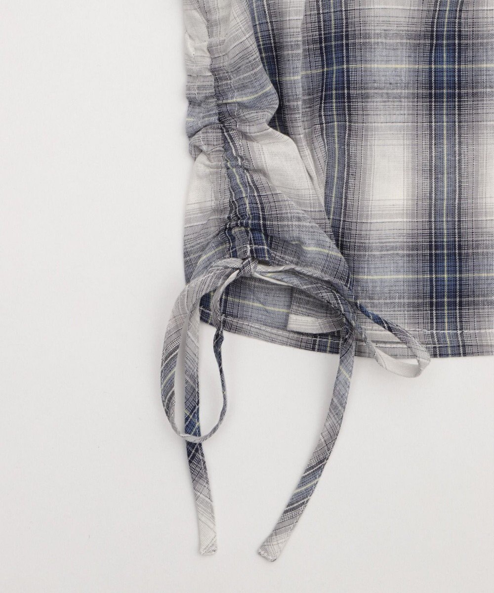 WEGO フードチェックコンパクトシャツ 