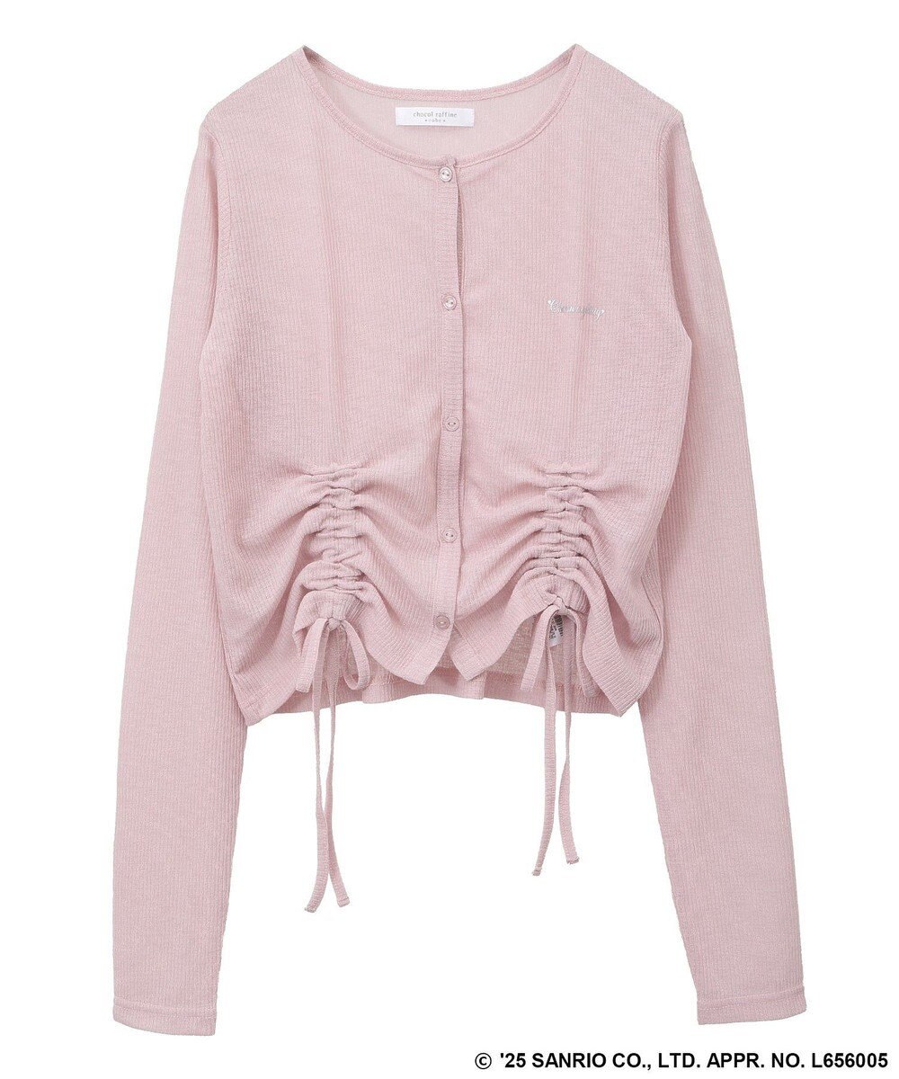 Green Parks チャーミーキティ／フロントギャザーシアーカーディガン 