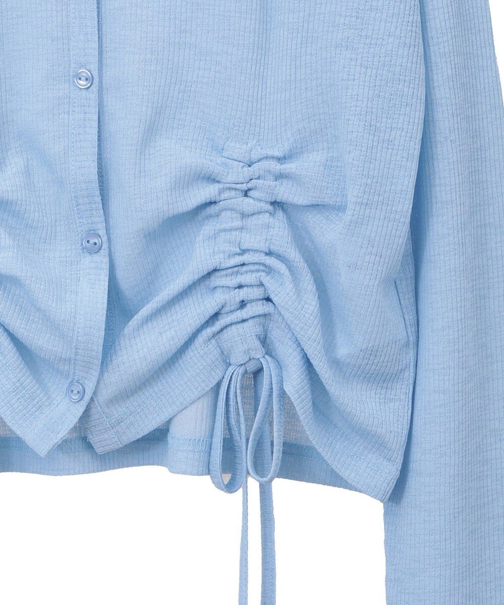 Green Parks チャーミーキティ／フロントギャザーシアーカーディガン 