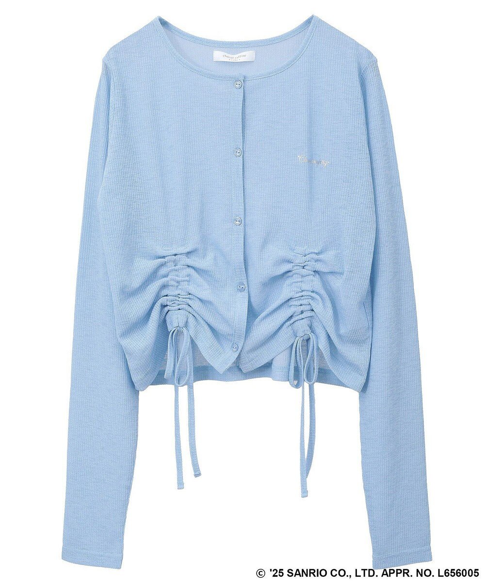 Green Parks チャーミーキティ／フロントギャザーシアーカーディガン 