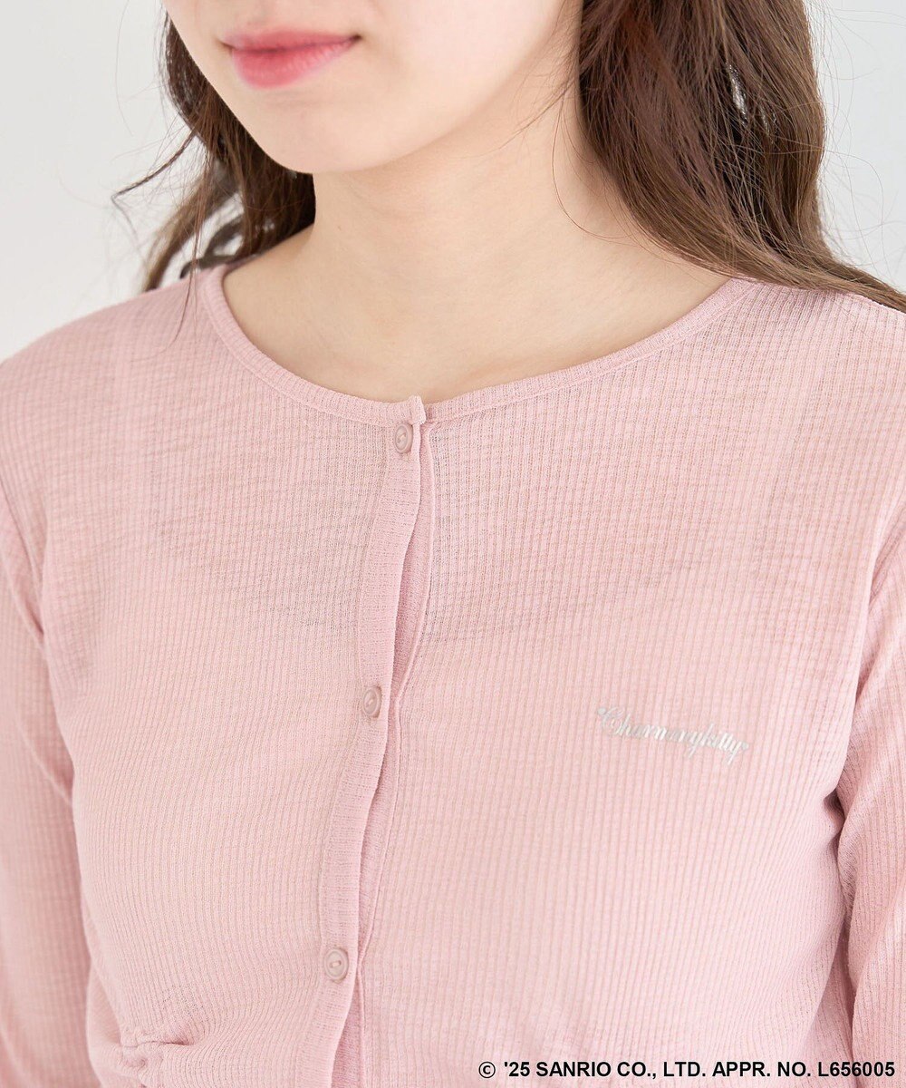 Green Parks チャーミーキティ／フロントギャザーシアーカーディガン 