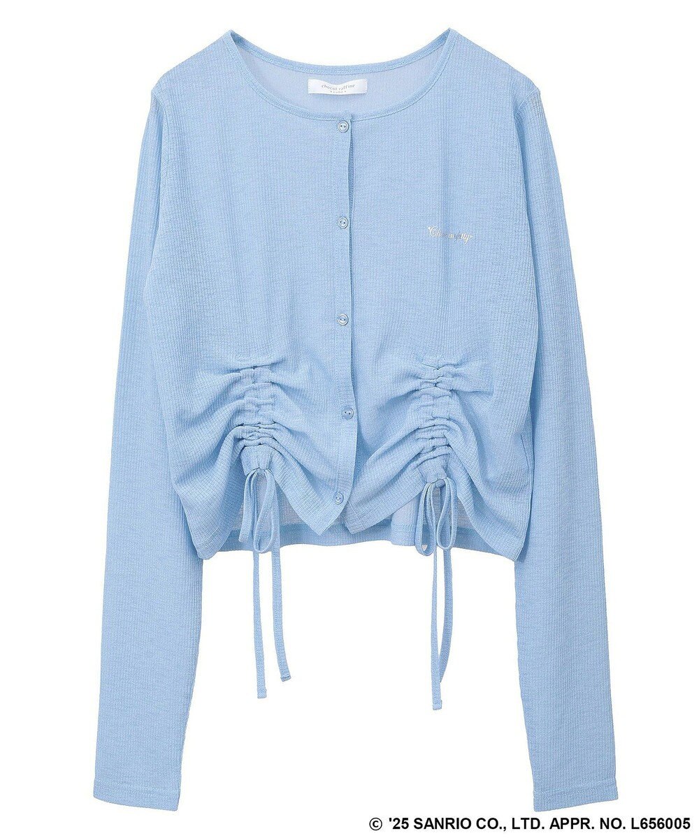 Green Parks チャーミーキティ／フロントギャザーシアーカーディガン 