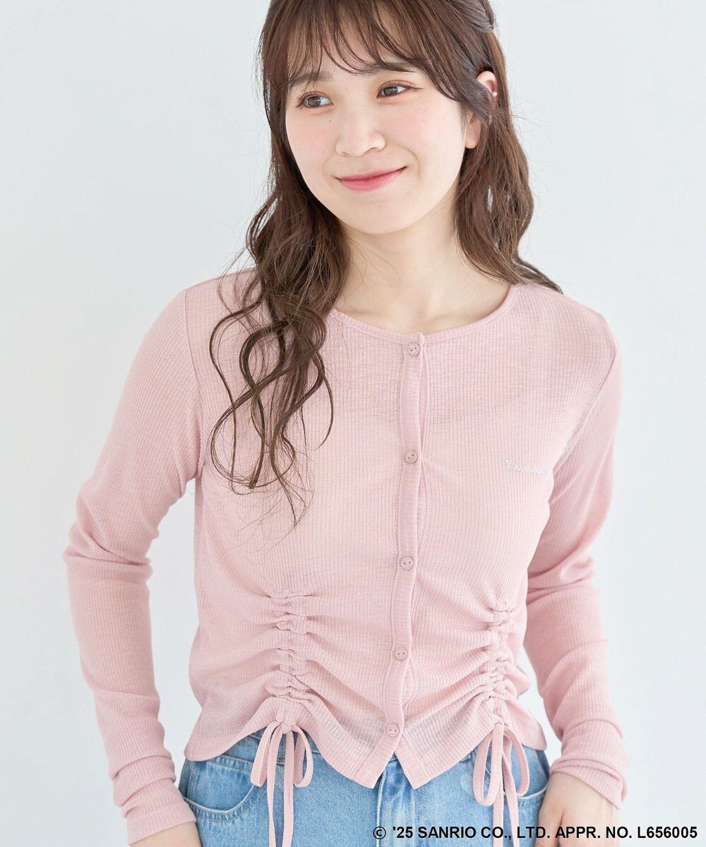 Green Parks チャーミーキティ／フロントギャザーシアーカーディガン 