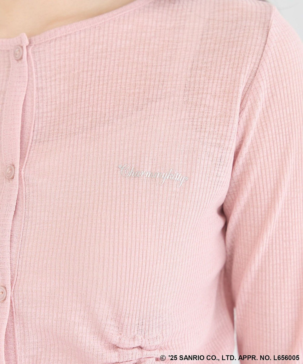 Green Parks チャーミーキティ／フロントギャザーシアーカーディガン 