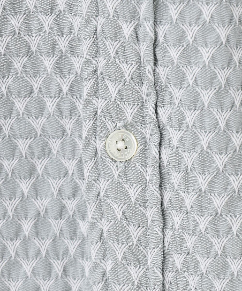 JOSEPH HOMME トライジャガードストレッチ   ウイングカラー半袖シャツ 