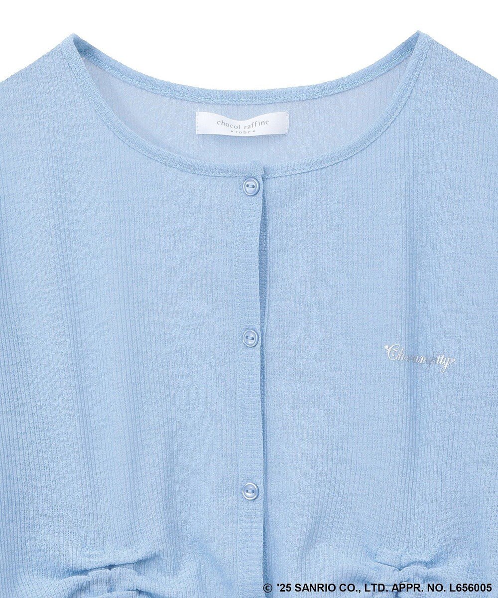 Green Parks チャーミーキティ／フロントギャザーシアーカーディガン 