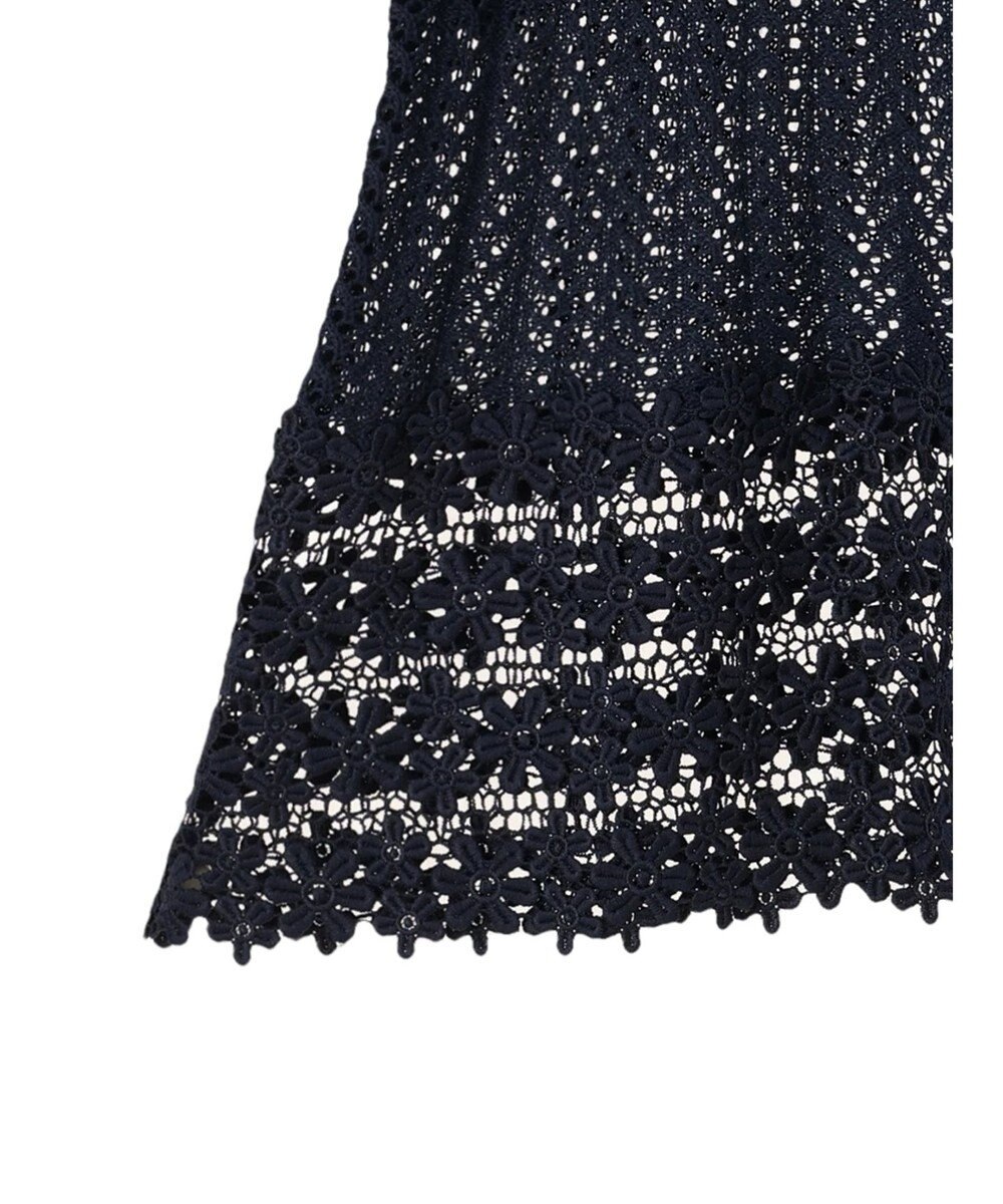 earth music&ecology 裾レース透かしニットプルオーバー 