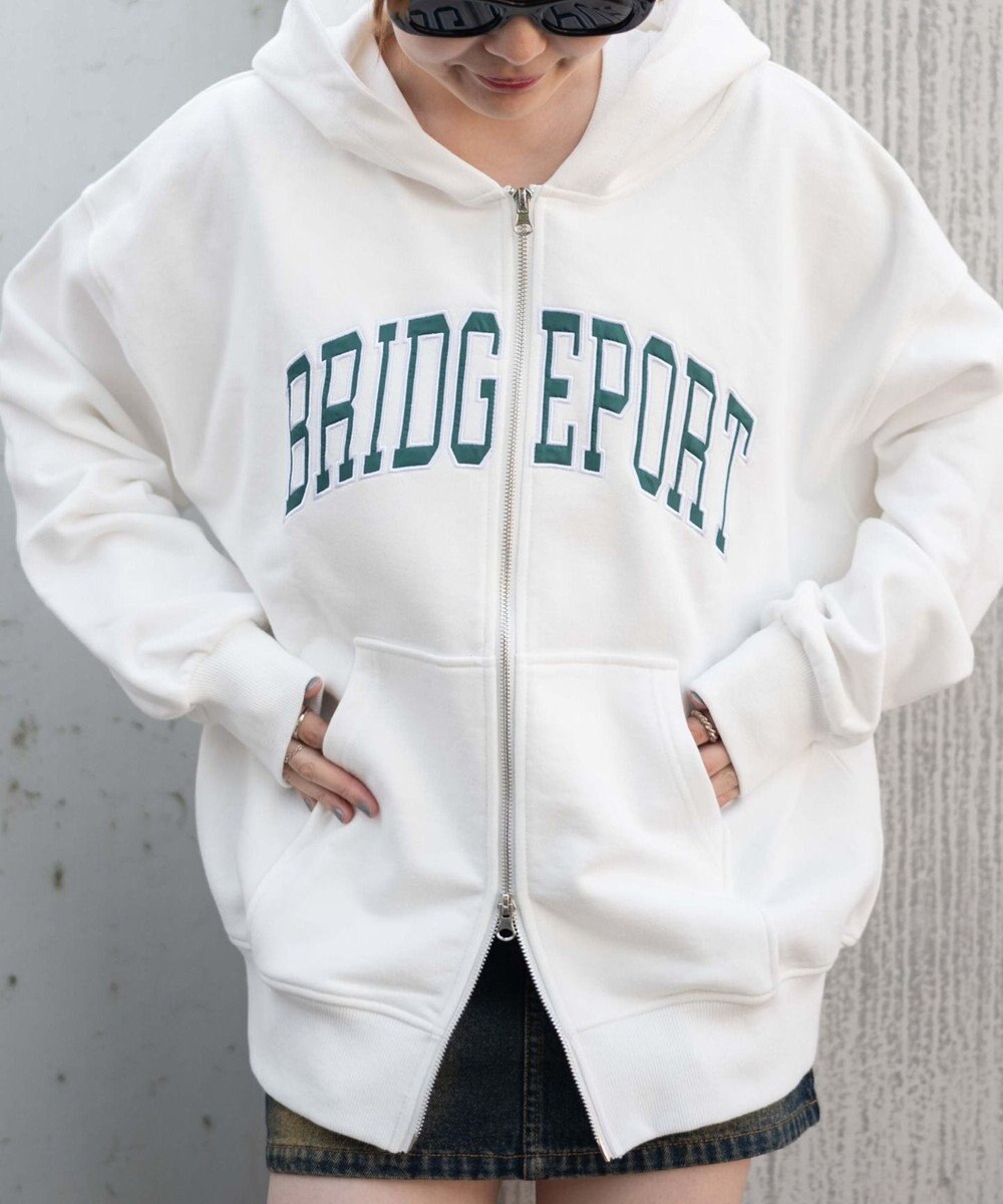 WEGO カレッジロゴビッグジップパーカー 