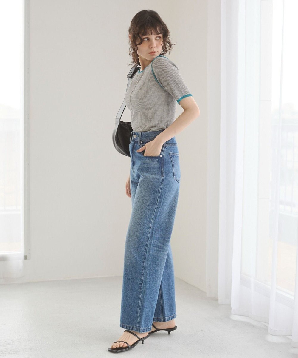 WEGO 【ANGIE VINTAGE】配色デザインリブニット 