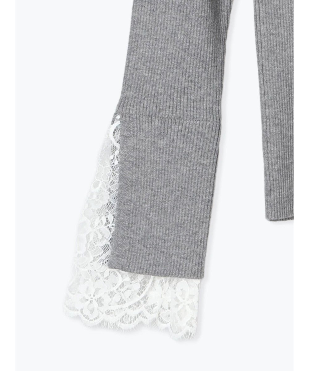 Te chichi レースカフスレイヤードニット 