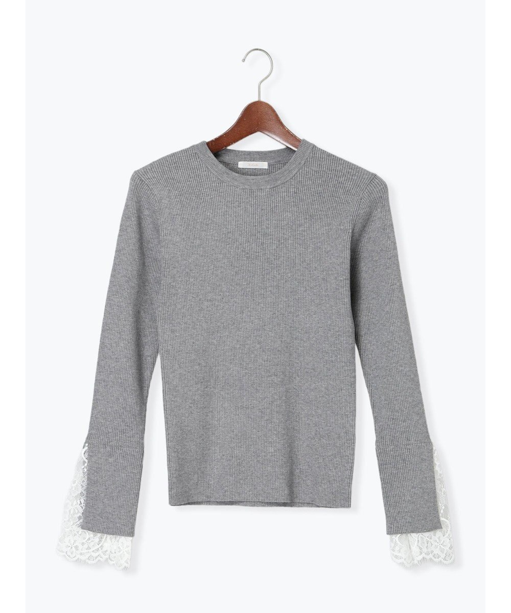 Te chichi レースカフスレイヤードニット 