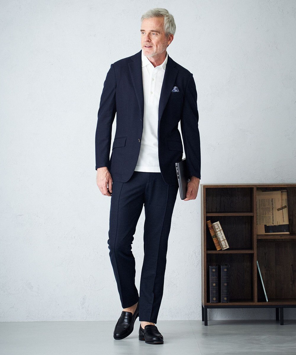 JOSEPH ABBOUD 【JAPAN FABRIC】ウエスト伸びる ジャージー パンツ 