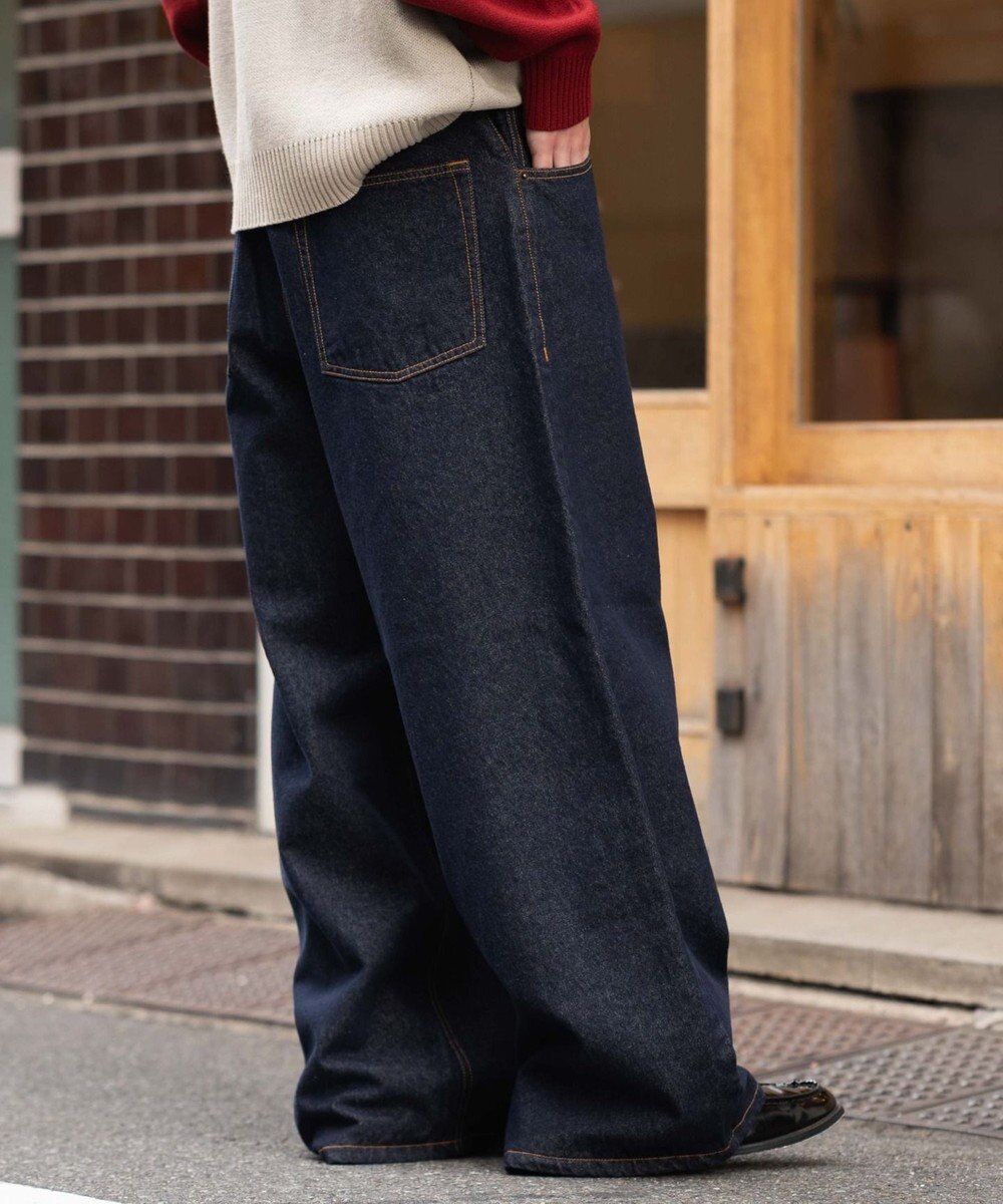 WEGO 【SMLサイズ展開】エクストラバギーデニムパンツ 