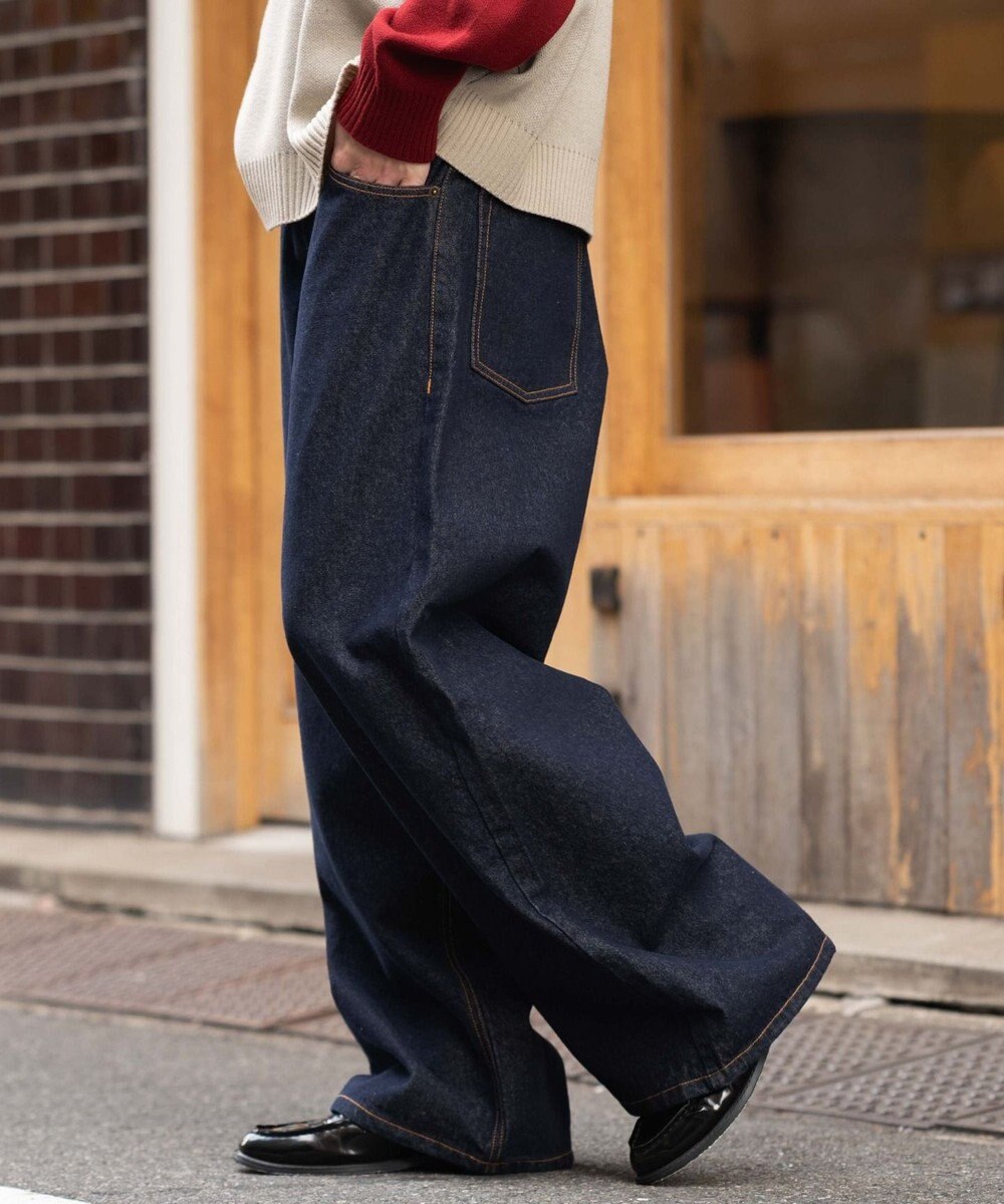 WEGO 【SMLサイズ展開】エクストラバギーデニムパンツ 