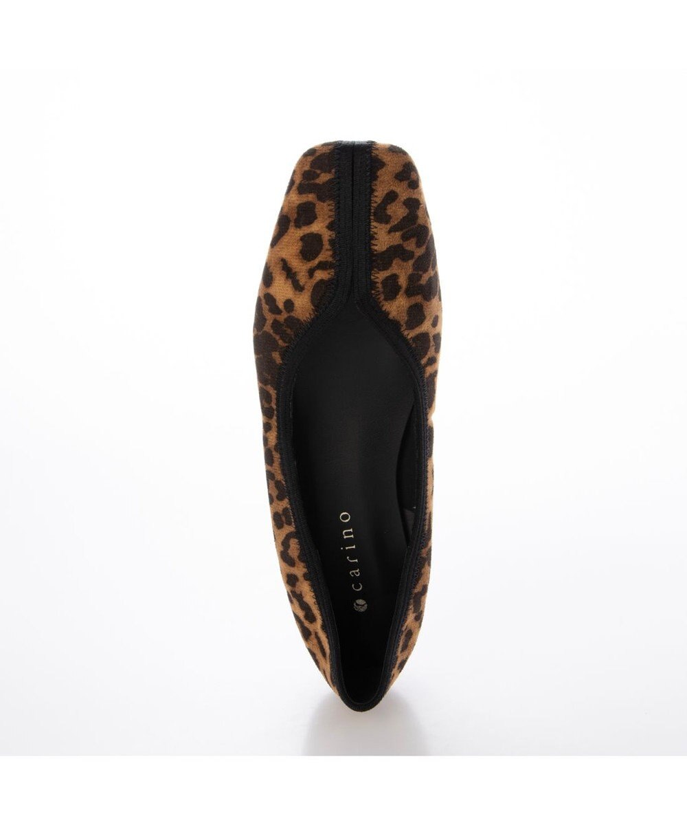 MODE ET JACOMO <carino>スクエアトゥ切り替えデザインフラットパンプス 