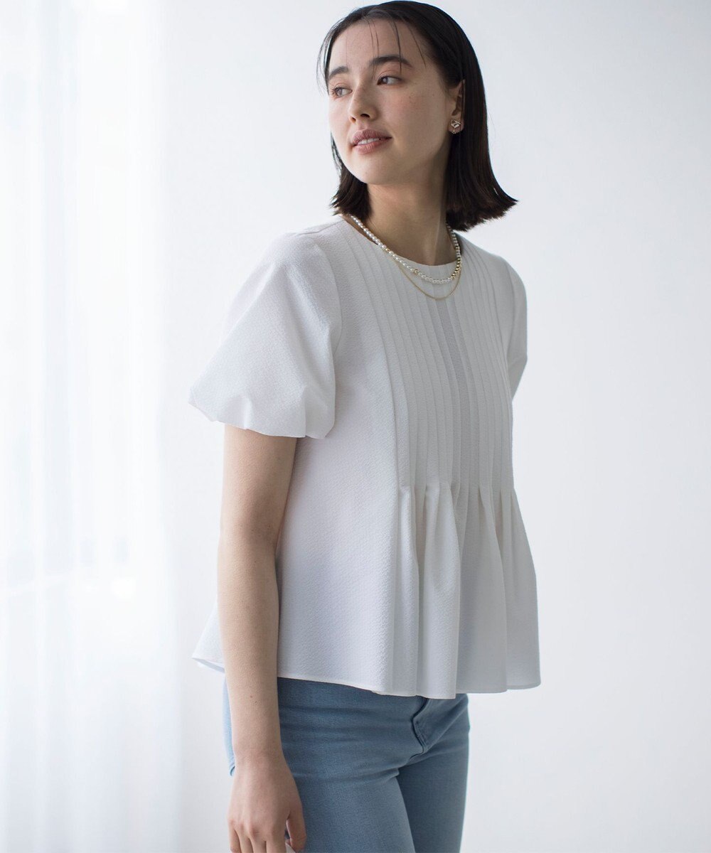 組曲 S ドビーストライプピンタック ブラウス 