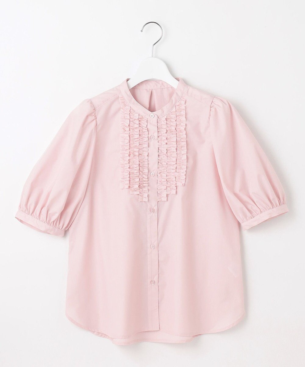 Feroux フリルディテール パフスリーブ ブラウス 