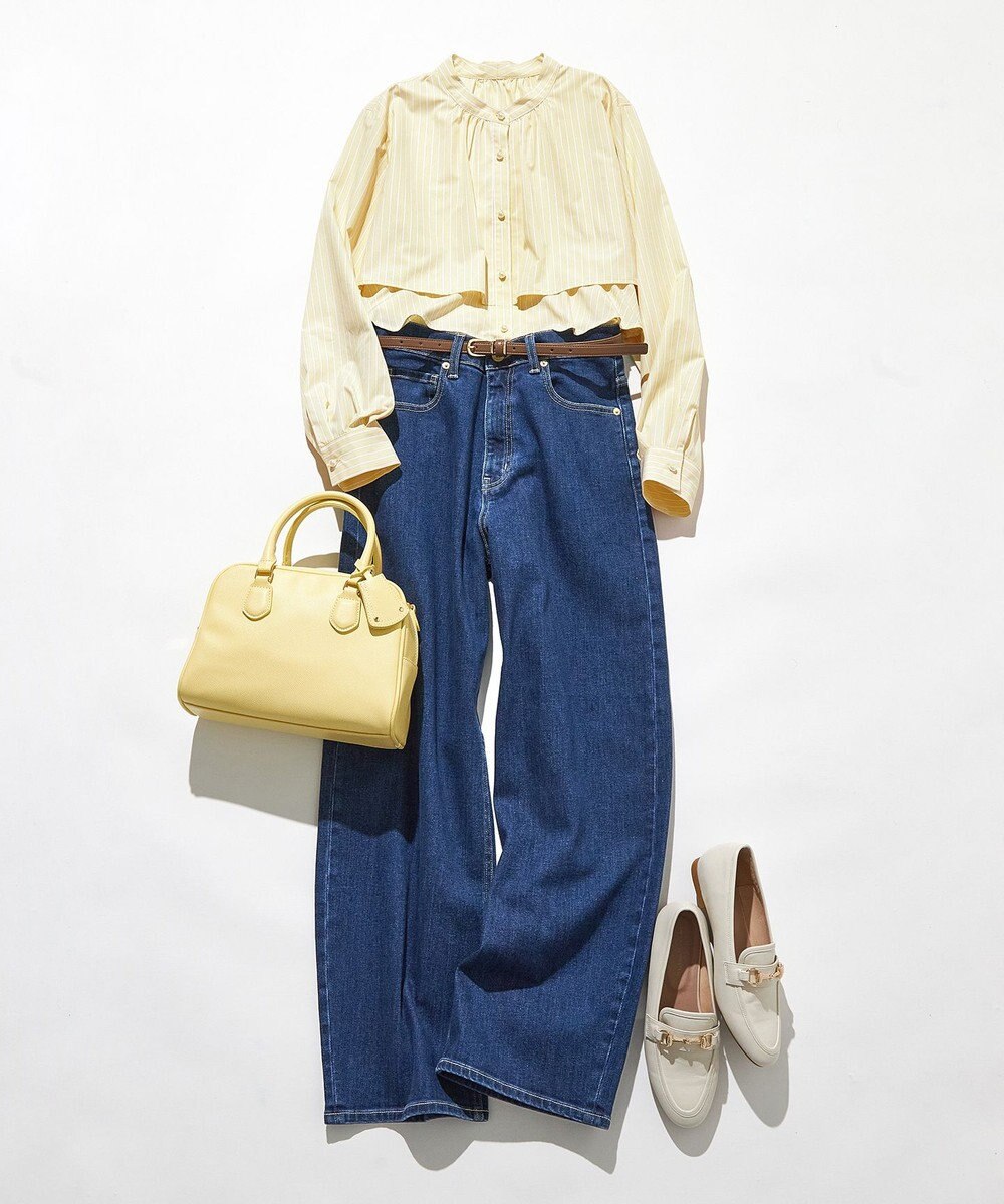 ANY SIS 【美Denimシリーズ】セミカーブワイド デニム 