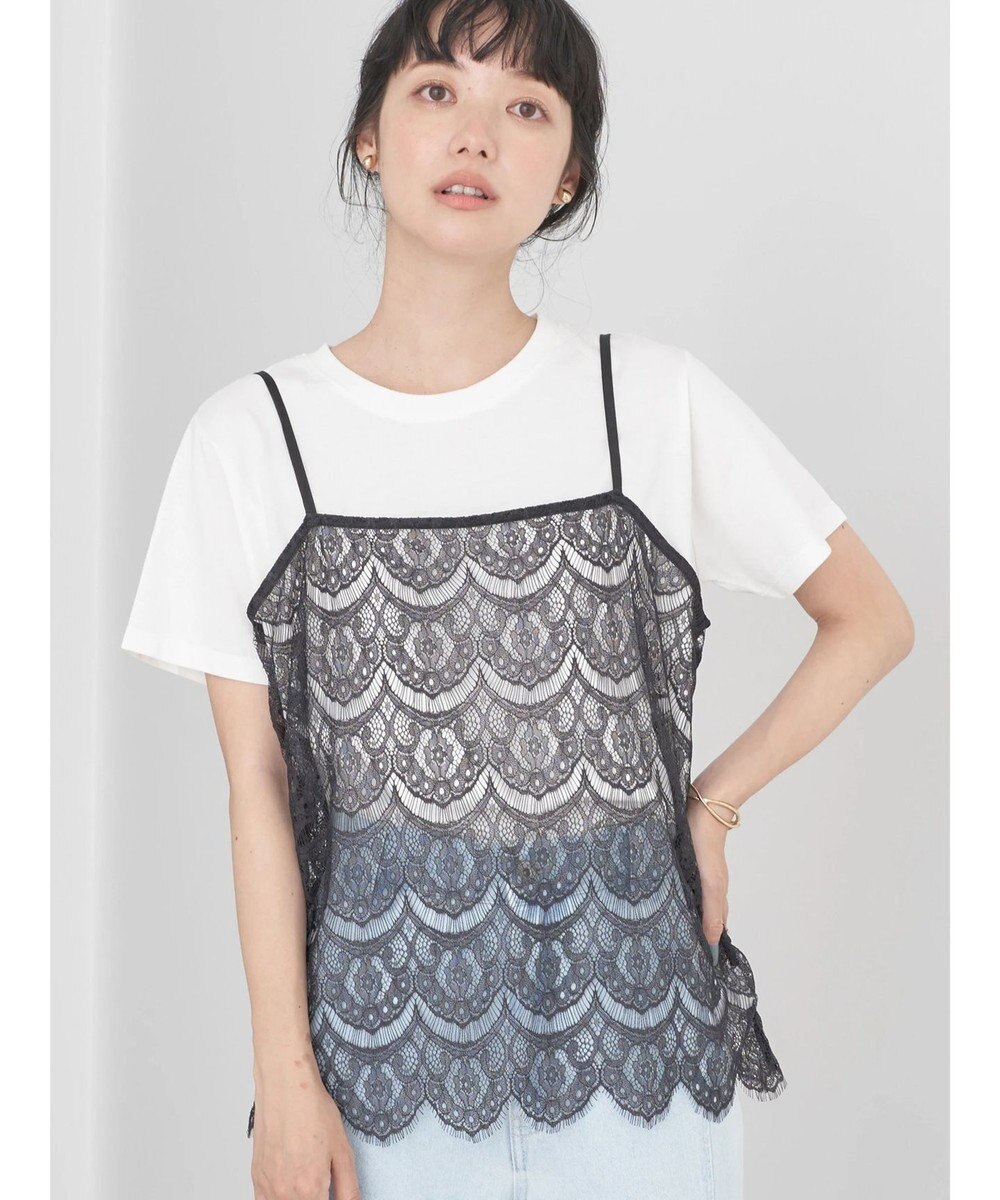 earth music&ecology ＳＥＴ２点レースキャミソール＋ＴＥＥ 