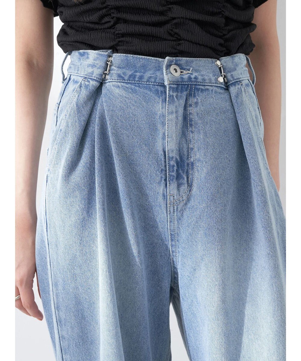 earth music&ecology タックホックデニムパンツ 