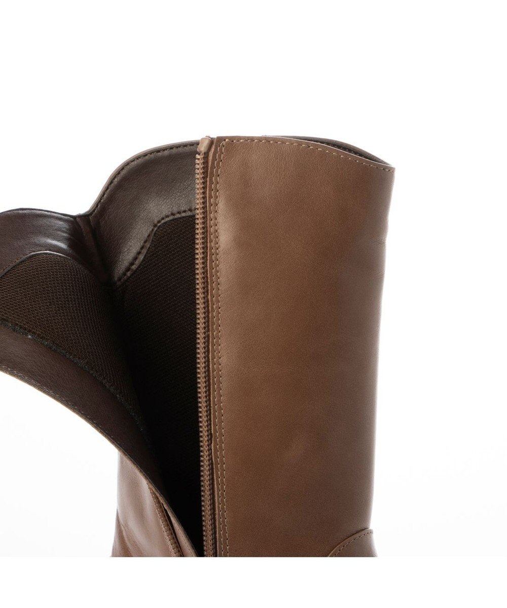 ing <ing>チャンキーヒールショートブーツ 