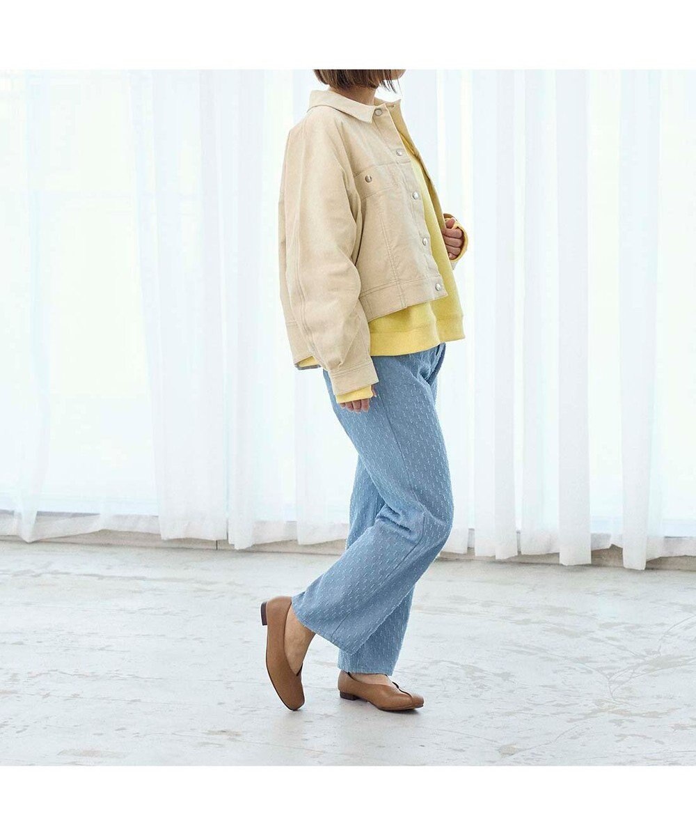 ing <ing>【WEB限定】スクエアトゥVカットフラットシューズ 