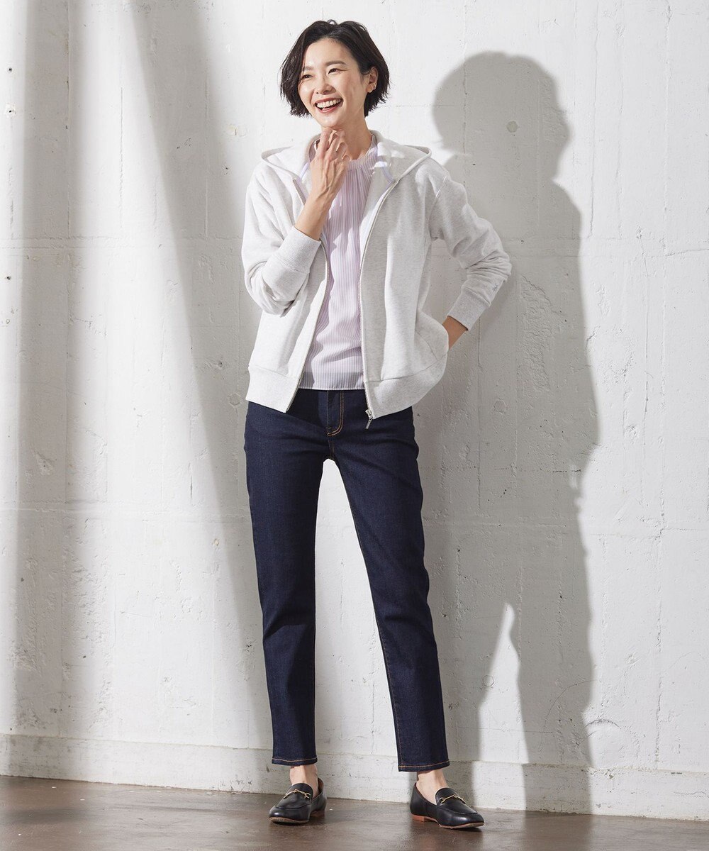 J.PRESS LADIES URAKE フーディー ジップアップ パーカー 