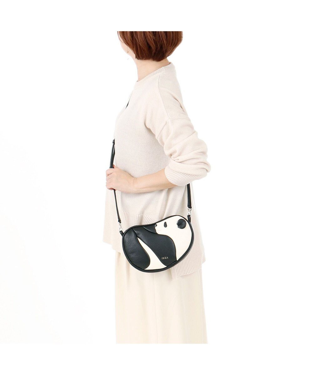 IBIZA アニマーダ　牛革　ショルダーバッグ(S)(パンダ) 