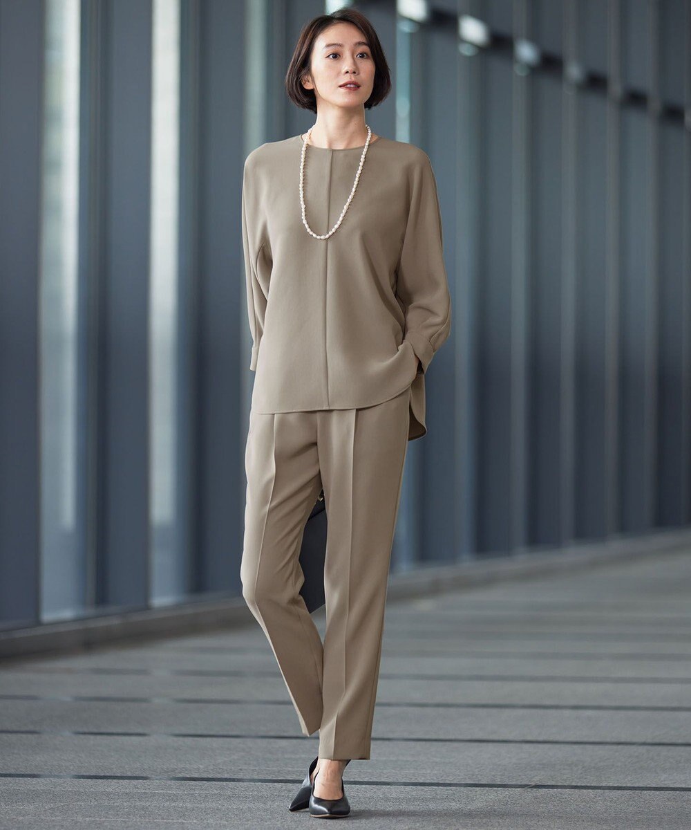 自由区 L 【17号サイズまで展開・カタログ掲載・セットアップ対応】トリアセダブルクロス ブラウス 