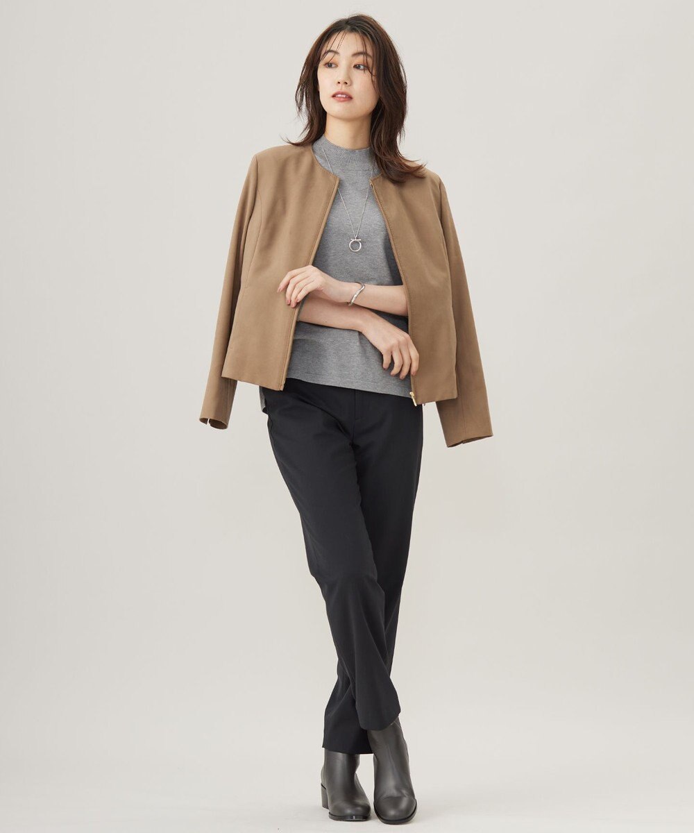 J.PRESS LADIES L 【洗える】シルセームスエード ブルゾン 