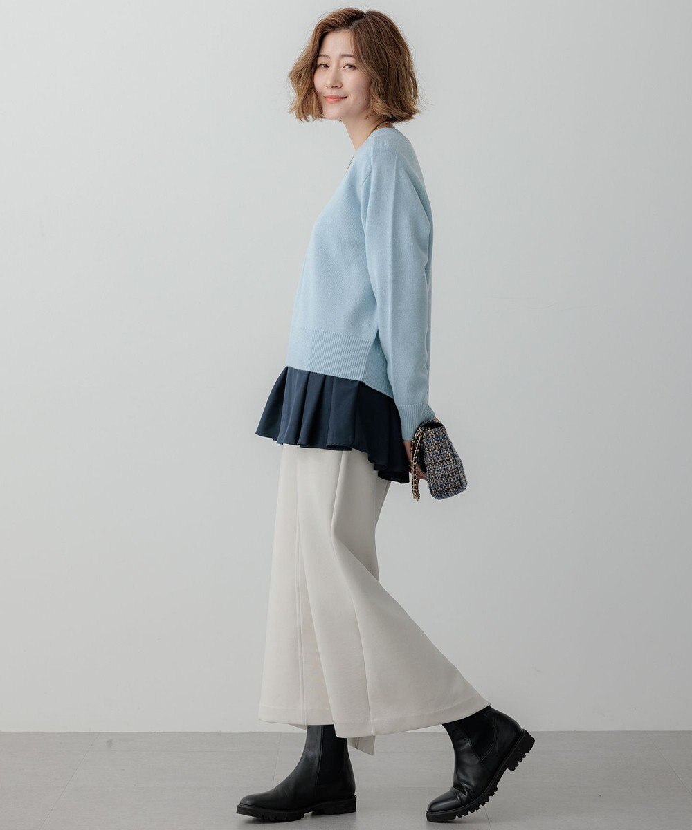 23区 【Oggi2月号掲載/洗える】ウールカシミヤ Vネック ニット 