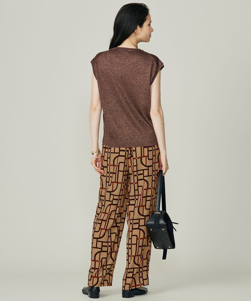 自由区 L 【17号サイズまで展開・カタログ掲載】ジオメトリックレトロプリント パンツ 